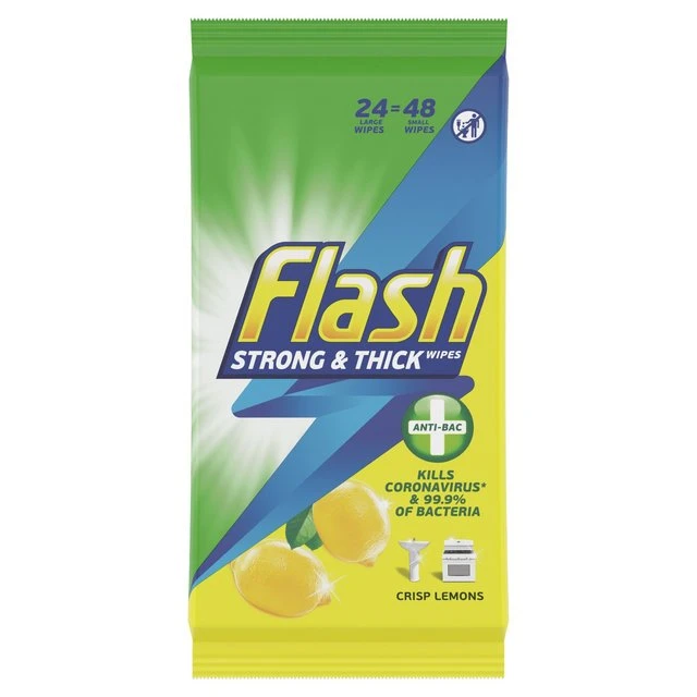 Flash Antibacterial Cleaning Wipes 48 Per Pack(Flash Cleaning Wipes Antibacterial 90 Per Pack) 1 Flash Antibacterial Cleaning Wipes 48 Per Pack(Flash Cleaning Wipes Antibacterial 90 Per Pack)