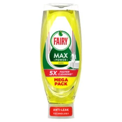Fairy Max Power Washing Up Liquid Lemon 730ml(Fairy Lemon Washing Up Liquid 870ml)