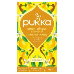 Pukka Organic Lemon, Ginger & Manuka Honey Tea 20 Per Pack(Pukka Organic Lemon And Ginger With Honey 20 Tea Bags 40g)