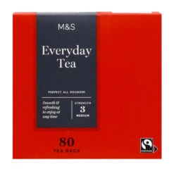 M&S Fairtrade Everyday Tea Bags 80 Per Pack(M S Fairtrade Everyday Tea Bags 80 Per Pack)