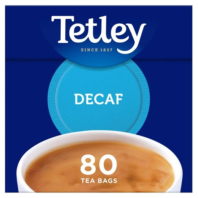 Tetley Decaffeinated Tea Bags 80 Per Pack(Tetley Decaffeinated Green Tea 50s 100g) 1 Tetley Decaffeinated Tea Bags 80 Per Pack(Tetley Decaffeinated Green Tea 50s 100g)