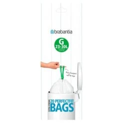 Brabantia Bin Liners G 23-30L 20 Per Pack(Brabantia Smartfix Bin Liner Dispenser Pack Size G 30l 20)