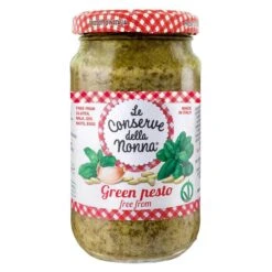 Le Conserve Della Nonna Vegan Green Pesto 185g(Le Conserve Della Nonna Dairy Nut Gluten Free Green Pesto Sauce 185g)