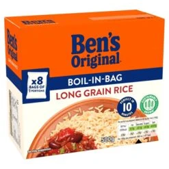 Uncle Bens Long Grain Rice Boil In The Bag 8 X 62.5g(Uncle Bens Long Grain Rice Boil In The Bag 8 X 62 5g)