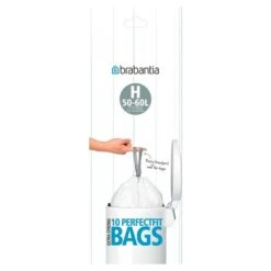 Brabantia H 50L Bin Liners 10 Per Pack(Brabantia Smartfix Bin Liner Dispenser Pack Size H 50l 10)