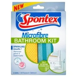 Spontex Microfibre Bathroom Kit 2 Per Pack(Spontex Microfibre Bathroom Kit 2 Per Pack)