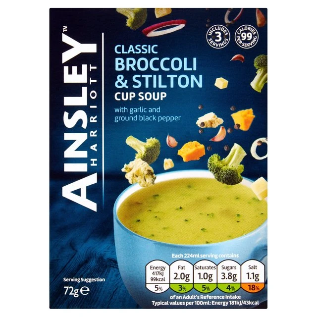 Ainsley Harriott Broccoli & Stilton Cup Soup 72g(Ainsley Harriott Broccoli Stilton Cup Soup 72g) 1 Ainsley Harriott Broccoli & Stilton Cup Soup 72g(Ainsley Harriott Broccoli Stilton Cup Soup 72g)