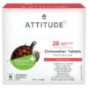 Attitude Dishwasher Soluble Eco Pouches 26 Per Pack(Attitude Dishwasher Soluble Eco Pouches 26 Per Pack)