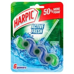 Harpic Fresh Power 6 Rim Block White & Shine Forest Dew Toilet Cleaner 39g(Harpic Fresh Power White Shine 6 Block Forest Dew 39g)