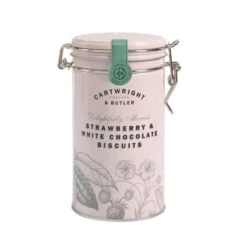 Cartwright & Butler Strawberry & White Chocolate Biscuits In Tin 200g(Cartwright Butler Strawberry White Chocolate Biscuits In Tin 200g)