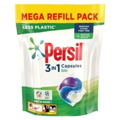 Persil® Persil 3 In 1 Laundry Washing Capsules Bio 50 Per Pack(Persil Biological Capsules 38 Wash 999g)