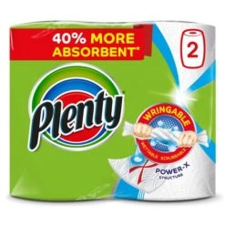 Plenty White Kitchen Roll 2 Per Pack(Plenty White Kitchen Towels 2 Per Pack)