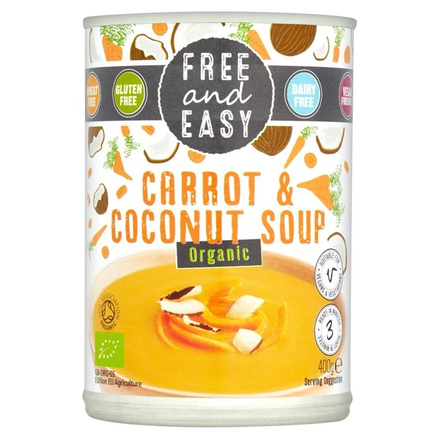 Free & Easy Organic Carrot & Coconut Soup 400g(Free Easy Organic Carrot Coconut Soup 400g) 1 Free & Easy Organic Carrot & Coconut Soup 400g(Free Easy Organic Carrot Coconut Soup 400g)