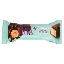 Rhythm 108 Swiss Vegan Creamy Coconut Bar With Dark Chocolate 33g(Rhythm 108 Swiss Vegan Creamy Coconut Bar With Dark Chocolate 33g)