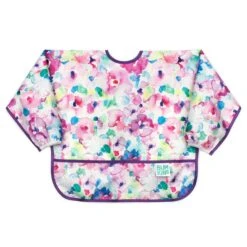 Hippychick Bumkins Sleeved Bib Watercolour(Hippychick Bumkins Splat Mat Blue Owls)