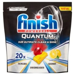 Finish Quantum Ultimate Dishwasher Tablets Lemon 20 Per Pack(Finish Quantum Powerball Dishwasher Tablets Lemon 20)