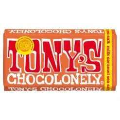Tony's Chocolonely Milk Chocolate Caramel Sea Salt 180g(Tonys Chocolonely Milk Chocolate Caramel Sea Salt 180g)