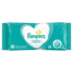 Pampers® Pampers Sensitive Baby Wipes 52 Per Pack(Pampers Active Fit Nappies Size 4 Essential Pack 37 Nappies)
