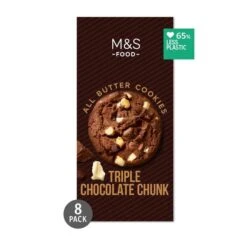 M&S Triple Chocolate Chunk Cookies 200g(M S Triple Belgian Chocolate Chunk Cookies 200g)