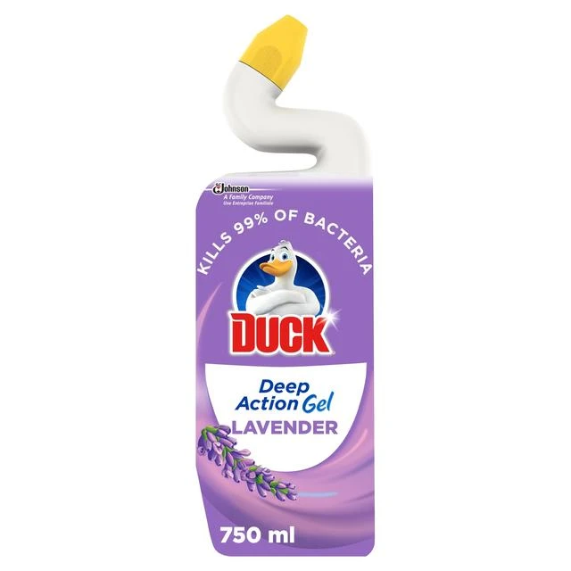 Duck Deep Action Gel Toilet Liquid Cleaner Lavender 750ml(Duck Odour Eliminator Outdoor Refills 2) 1 Duck Deep Action Gel Toilet Liquid Cleaner Lavender 750ml(Duck Odour Eliminator Outdoor Refills 2)
