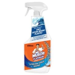 Mr Muscle Platinum Window And Glass 100% Ocean Bound Plastic Spray 750ml - Special Offer(Mr Muscle Platinum Window And Glass 100 Ocean Bound Plastic Spray 750ml Special Offer)