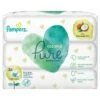 Pampers® Pampers Coconut Pure Baby Wipes 3 X 62 Per Pack(Pampers Active Fit Nappies Size 3 Large Bag 60 Nappies)