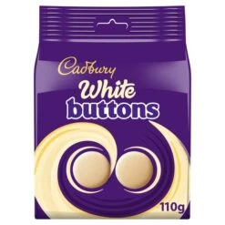Cadbury White Chocolate Buttons Bag 100g(Cadbury Mixed Buttons 115g)