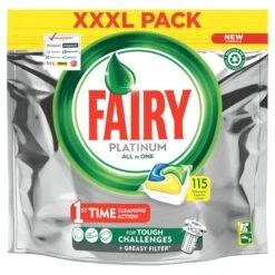 Fairy Automatic Dishwasher Tablets Platinum Lemon 115 Per Pack(Fairy Platinum Dishwasher Tablets Lemon 60 Per Pack)