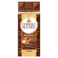 Ferrero Rocher Milk Chocolate Bar 90g(Ferrero Rocher Milk Chocolate Bar 90g)