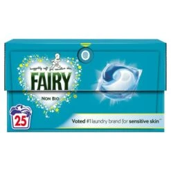 Fairy Non Bio Pods Washing Capsules For Sensitive Skin 25 Per Pack(Fairy Non Biological Liquitabs 10 Washes 10)