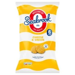 Seabrook Crinkle Cut Cheese & Onion Crisps 6 Per Pack(Seabrook Crinkle Cut Cheese Onion Crisps 6 Per Pack)