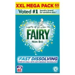 Fairy Non Bio Washing Powder For Sensitive Skin 65 Washes 3.9kg(Fairy Non Biological Washing Powder 22 Washes 1 43kg)