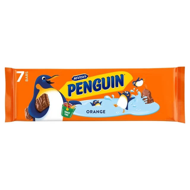 McVitie's Penguin Orange Chocolate Biscuit Bars 7 Per Pack(Mcvities Penguin Orange 8 X 24 6g) 1 McVitie's Penguin Orange Chocolate Biscuit Bars 7 Per Pack(Mcvities Penguin Orange 8 X 24 6g)