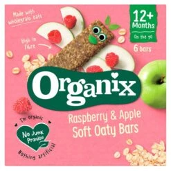 Organix Raspberry & Apple Oaty Snack Bars 6 X 23g(Organix Goodies Organic Raspberry Apple Cereal Bars 6 X 30g)