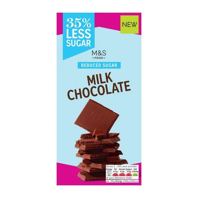 M&S Reduced Sugar Milk Chocolate 90g(M S Reduced Sugar Milk Chocolate 90g) 1 M&S Reduced Sugar Milk Chocolate 90g(M S Reduced Sugar Milk Chocolate 90g)