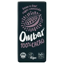 Ombar 100% Cacao Organic Vegan Fair Trade Dark Chocolate 70g(Ombar 100 Cacao Organic Vegan Fair Trade Dark Chocolate 70g)