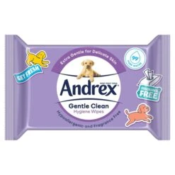 Andrex Gentle Clean Moist Toilet Tissue Hygiene Wipes 36 Per Pack(Andrex Gentle Clean Washlets 42 Per Pack)