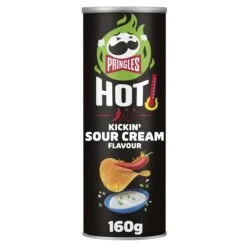 Pringles Hot Kickin' Sour Cream Sharing Crisps 160g(Pringles Sizzln Kickin Sour Cream 180g)