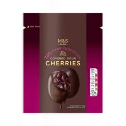 M&S 70% Dark Chocolate Sour Cherries 130g(M S 70 Dark Chocolate Sour Cherries 130g)