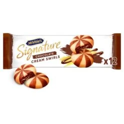 McVitie's Signature Chocolate Cream Swirls Biscuits 142g(Mcvities Signature Chocolate Cream Swirls Biscuits 142g)