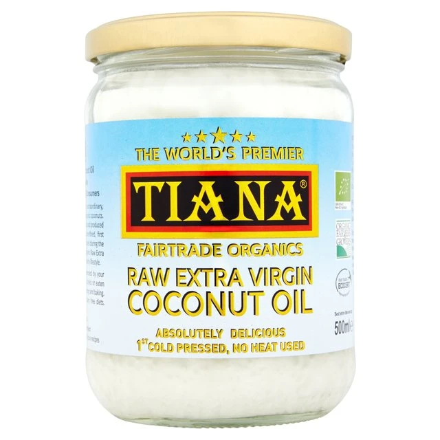 TIANA Organic Extra Virgin Coconut Oil 500ml(Tiana Fair Trade Organic Extra Virgin Coconut Oil 500ml) 1 TIANA Organic Extra Virgin Coconut Oil 500ml(Tiana Fair Trade Organic Extra Virgin Coconut Oil 500ml)
