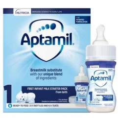 Aptamil 1 First Baby Milk Formula Starter Pack From Birth 6 X 70ml(Aptamil Profutura First Milk Starter Pack 6 X 70ml)