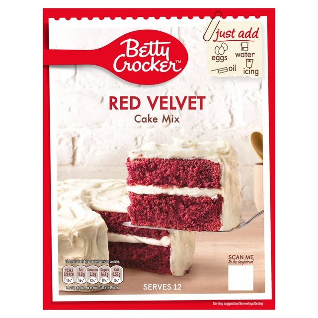 Betty Crocker Red Velvet Chocolate Cake Mix 450g(Betty Crocker Red Velvet Cake Mix 450g) 1 Betty Crocker Red Velvet Chocolate Cake Mix 450g(Betty Crocker Red Velvet Cake Mix 450g)
