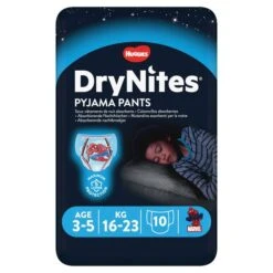 Huggies DryNites Boys Pyjama Pants 3-5 Years 10 Per Pack(Huggies Dry Nites Pyjama Pants For Boys 3 5yrs 10)