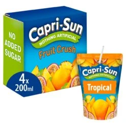 Capri Sun Fruit Crush Tropical 4 X 200ml(Capri Sun Fruit Crush Tropical 5 X 200ml)
