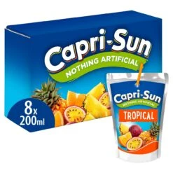 Capri-Sun Tropical 8 X 200ml(Capri Sun Juice Drink Tropical 200ml X Case Of 10)