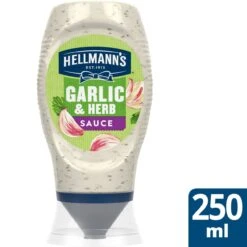 Hellmann's Garlic & Herb Sauce 250ml(Hellmanns Garlic Herb Sauce 250ml)