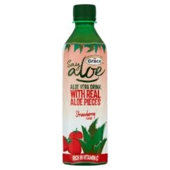 Grace Aloe Vera Strawberry Drink 500ml(Grace Aloe Vera Water Strawberry 500ml)