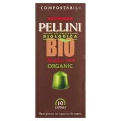 Pellini Luxury Organic Compostable Nespresso Compatible Coffee Capsules 10 Per Pack(Pellini Luxury Organic Nespresso Compatible Coffee Capsules 10 Per Pack)