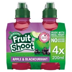 Robinsons Fruit Shoot Apple & Blackcurrant No Added Sugar 4 X 200ml(Robinsons Fruit Shoot Apple Blackcurrant No Added Sugar 4 X 200ml)